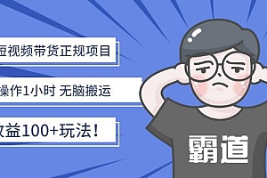 (1004期)京东短视频带货正规项目:每天操作1小时无脑搬运日收益100+玩法!(已失效)