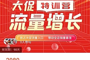 (2533期)阿呆·大促流量增长特训营,抢占大促流量入口,带动全店销量暴涨