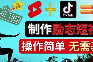 （2580期）制作Tiktok,Youtube Shorts励志短视频-通过短视频平台快速开通广告获利