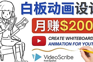 （2582期）创建白板动画（WhiteBoard Animation）YouTube频道，月赚2000美元