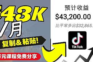 (2618期)2022抖音国际版Tiktok赚钱项目:每天上传一个视频就轻松月入$43200
