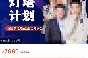 (2628期)灯塔计划·深度学习淘系运营进阶课程,简单化操作快速起款