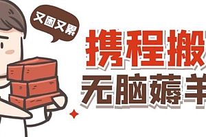 (2816期)携程最新无脑薅羊毛低保玩法,后期稳定一天几十的收益,可多号放大收益