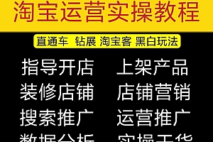 (3238期)2023淘宝开店教程0基础到高级全套视频网店电商运营培训教学课程(2月更新)