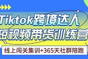 （3336期）Tiktok海外精选联盟短视频带货百单训练营，带你快速成为Tiktok带货达人