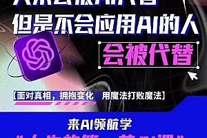 (3709期)AI领航-人生第一节AI课,拉开你与普通工作者的距离!30位AI领域极客,汇集1000小时Al心得