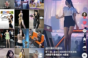 (4509期)黄岛主·抖音美女记单词视频副业小项目,一条龙玩法大解析(教程+素材)