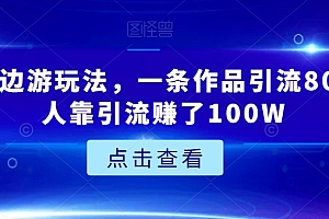 (6529期)城市周边游玩法,一条作品引流80+,有人靠引流赚了100W【揭秘】