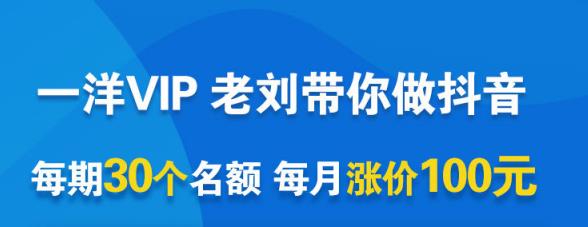 （0858期）一洋电商·抖音VIP，每月集训课+实时答疑+资源共享+联盟合作价值580元 电商运营 第1张