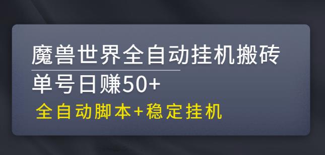 （0938期）【稳定挂机】魔兽世界全自动挂机搬砖项目，单号日赚50+【全自动脚本】（已失效） 综合教程 第1张