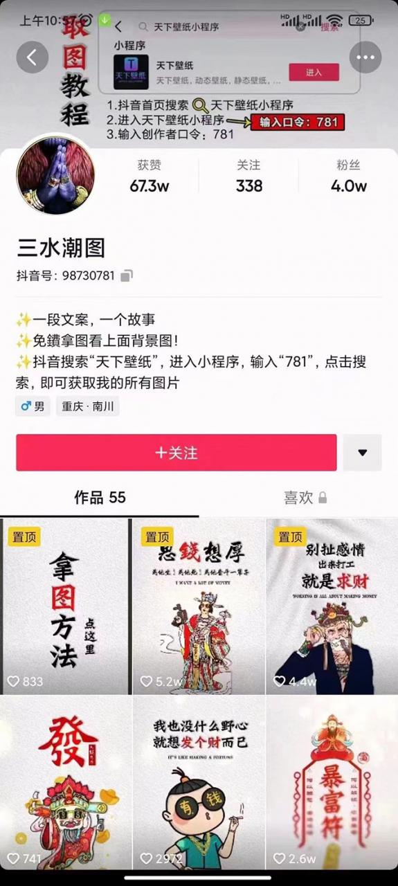 （0956期）国潮壁纸变现项目，新手可操作日赚200+【素材+软件+教程】 综合教程 第1张