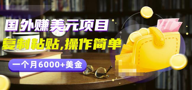 （1271期）分享一个国外赚美元项目：复制粘贴一个月6000+美金，简单易操作 综合教程 第1张