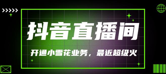 （1328期）最近超火的抖音直播间开通小雪花业务（外面割288） 综合教程 第1张