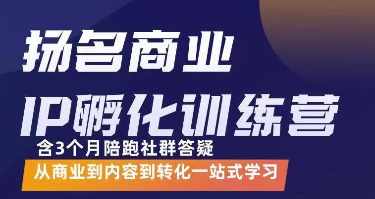 （1371期）杨名·商业IP孵化训练营，从商业到内容到转化一站式学 价值5980元 综合教程 第1张