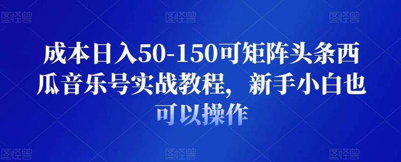 （1622期）成本日入50-150可矩阵头条西瓜音乐号实战教程，新手小白也可以操作 综合教程 第1张