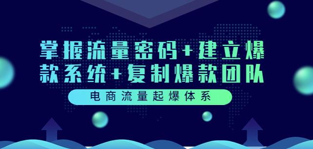 （1675期）电商流量起爆体系：掌握流量密码+建立爆款系统+复制爆款团队（价值599） 电商运营 第1张