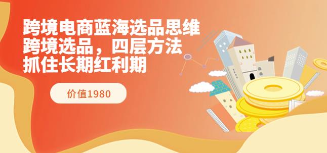 （1780期）跨境电商蓝海选品思维：跨境选品，四层方法，抓住长期红利期（价值1980） 电商运营 第1张