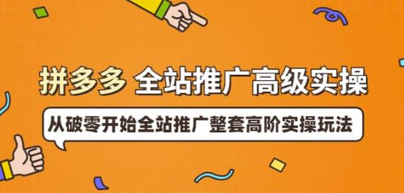 （1891期）大炮·拼多多全站推广高级实操：从破零开始全站推广整套高阶实操玩法 电商运营 第1张