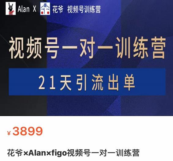 （1962期）花爷×Alan×figo-视频号训练营，带货，涨粉，直播，游戏，四大变现新方向，21天引流出单 短视频运营 第1张