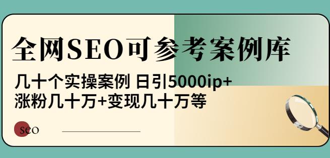 （2107期）白杨全网SEO可参考案例库，几十个实操案例日引5000ip+涨粉百W+变现几十W等! 资源素材 第1张