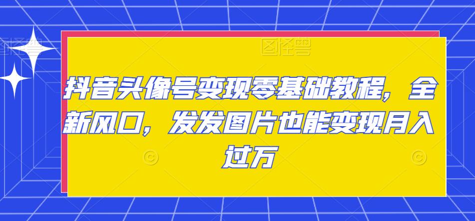 （2135期）余温·抖音头像号变现零基础教程，全新风口，发发图片也能变现月入过万 综合教程 第1张