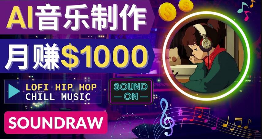 （2506期）无需任何音乐基础：使用AI软件制作Lofi Hip Hop Chill Music月赚1000美元 综合教程 第1张