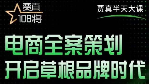 （2515期）贾真老师的半天大课，电商全案策划，全程打开自己后台店铺讲这个案例 电商运营 第1张