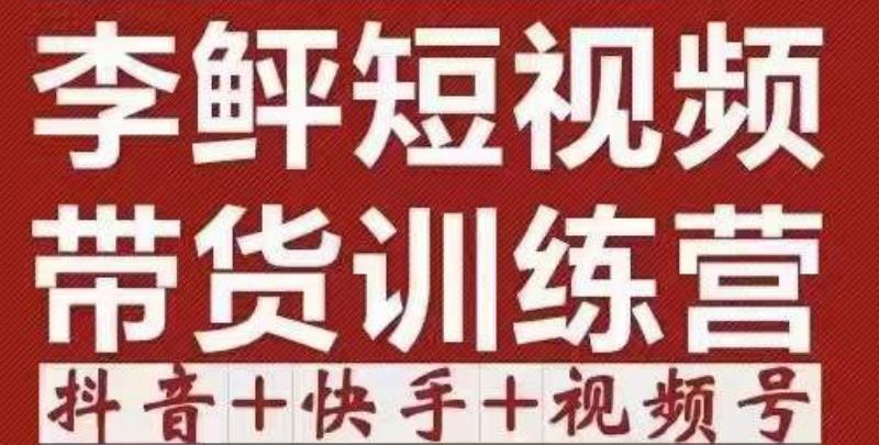 （2646期）李鲆·短视频带货训练营（第12期），低投入、低风险、比较容易上手，收益巨大 短视频运营 第1张