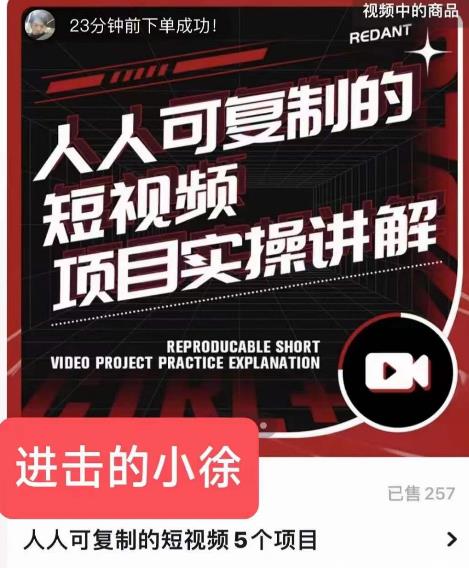（2695期）进击的小徐·人人可复制的短视频5个项目，实操讲解年销售额八位数级别项目 短视频运营 第1张