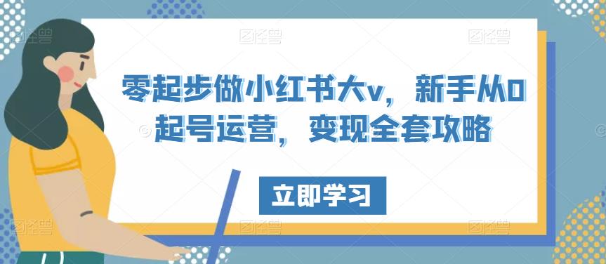 （2766期）零起步做小红书大v，新手从0起号运营，变现全套攻略 短视频运营 第1张