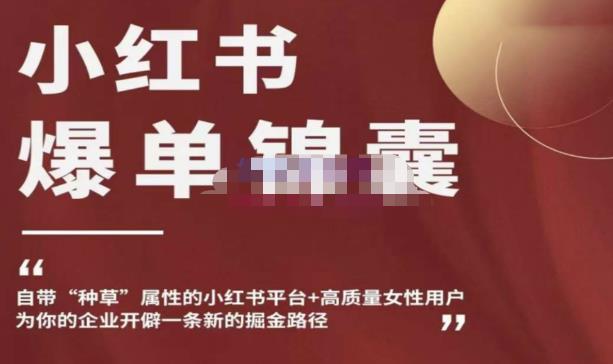 (2926期)小红书爆单锦囊,自带种草属性+高质量女性用户,为你的企业开辟一条新的掘金路径 短视频运营 第1张-星赚网_免费分享_最新网赚创业项目_星创 小红书爆单锦囊,自带种草属性+高质量女性用户,为你的企业开辟一条新的掘金路径