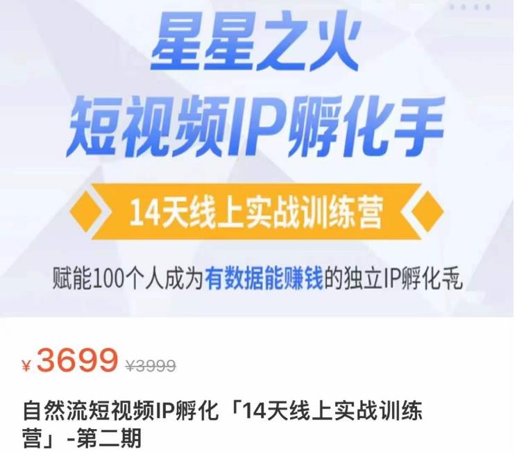 （2960期）瑶瑶·自然流短视频IP孵化第二期，14天线上实战训练营，赋能100个人成为有数据能赚钱的独立IP孵化手 短视频运营 第1张