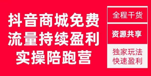 （2979期）抖音商城搜索持续盈利陪跑成长营，抖音商城搜索从0-1、从1到10的全面解决方案 电商运营 第1张