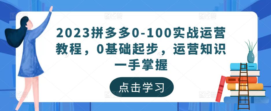 （3029期）2023拼多多0-100实战运营教程，0基础起步，运营知识一手掌握 电商运营 第1张