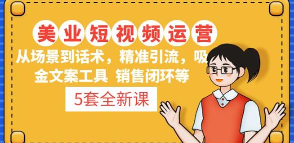 （3112期）5套·美业短视频运营课从场景到话术·精准引流·吸金文案工具·销售闭环等 短视频运营 第1张