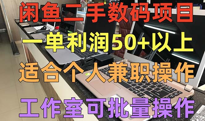 （3436期）闲鱼二手数码项目，个人副业低保收入一单50+以上，工作室批量放大操作 电商运营 第1张