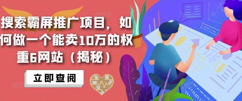 （3505期）搜索霸屏推广项目，如何做一个能卖10万的权重6网站（揭秘） 综合教程 第1张