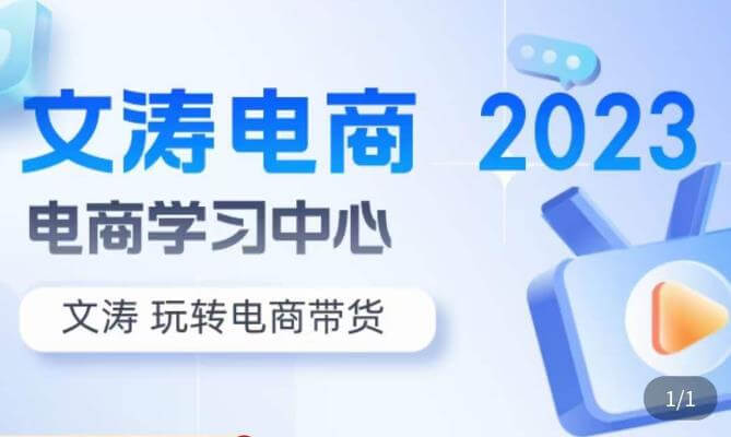 （3512期）文涛电商·7天零基础自然流起号，​快速掌握店铺运营的核心玩法，突破自然展现量，玩转直播带货 电商运营 第1张