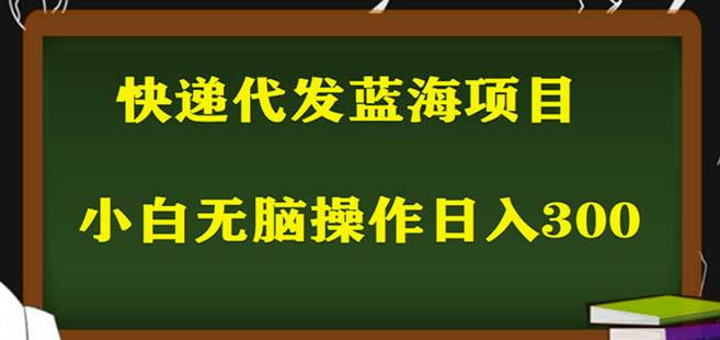 （3711期）2023最新蓝海快递代发项目，小白零成本照抄也能日入300+ 网赚项目 第1张