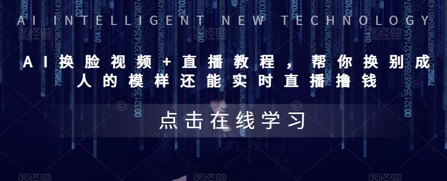（3952期）AI换脸视频+直播教程，‬帮你换别成‬人的模样‬还能实时‬直播撸钱 综合教程 第1张