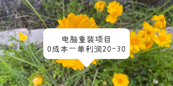 （4011期）电脑系统重装项目，0成本一单利润20-30 网赚项目 第1张