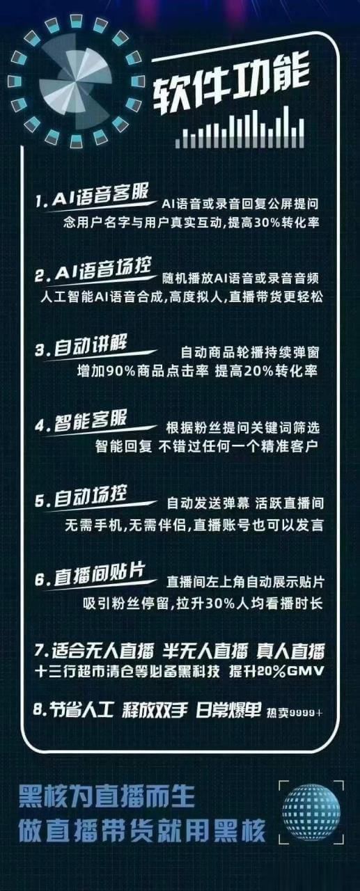 （4170期）外面收费998的黑核AI爆单助手，直播场控必备【永久版脚本】 爆粉引流软件 第3张