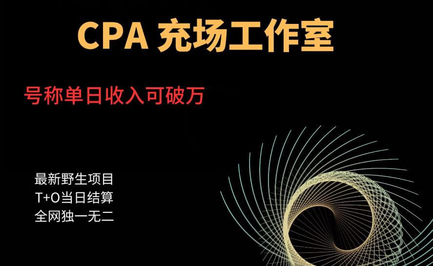 （4190期）cpa充场工作室，号称单日收入10000+（揭秘） 网赚项目 第1张