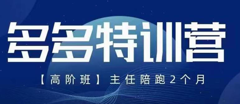 （4202期）纪主任·5月最新多多特训营高阶班，玩法落地实操，多多全掌握 电商运营 第1张