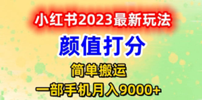 （4212期）最新小红书颜值打分玩法，日入300+闭环玩法 短视频运营 第1张