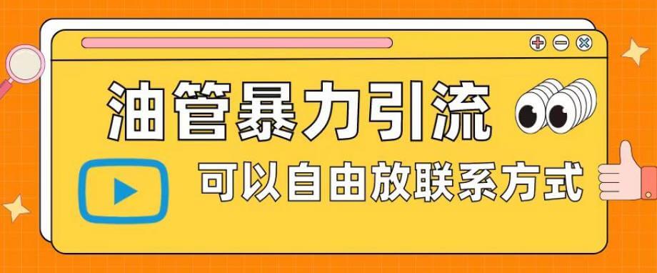 （4273期）油管暴力引流，可以自由放联系方式【揭秘】 爆粉引流软件 第1张