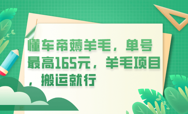 （4322期）懂车帝薅羊毛，单号最高165元，羊毛项目，搬运就行 短视频运营 第1张