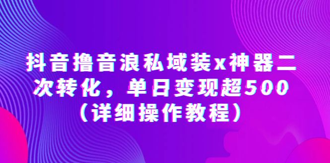 （4340期）抖音撸音浪私域装x神器二次转化，单日变现超500（详细操作教程） 私域变现 第1张