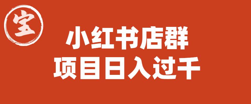 （4361期）宝哥小红书店群项目，日入过千（图文教程）【揭秘】 电商运营 第1张
