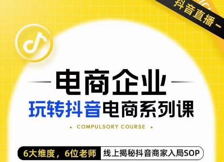 （4386期）玺承·电商企业玩转抖音电商系列课，6大维度，6位老师，线上揭秘抖音商家入局SOP 电商运营 第1张